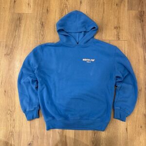 White Fox Vol.3 Blue Oversized Puff Print Hoodie Unisex XS/S Streetwear Fleece